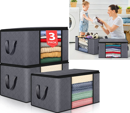 Clothes storage bags zipped - 3x,