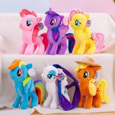 Cute My Little Pony Plush Toys Anime Soft Stuffed Dolls Pinkie Pie Rainbow Dash