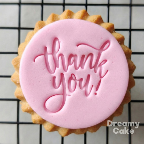 Thank you heart cookie - you, stamp
