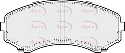 Apec front brake pad set - apec, for