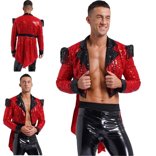 Men sparkly sequin blazer - sequin,