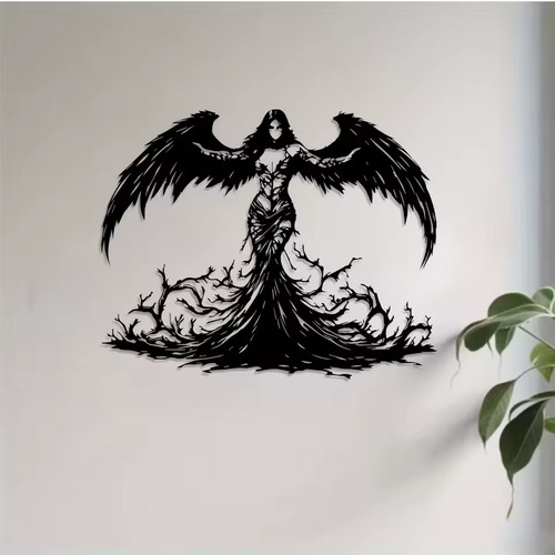 Female angel metal wall - angel, art