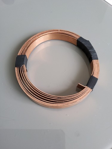 Copper coil flat strip - flat, 3m