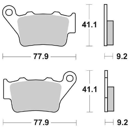 Pair brake pads 675rsi - brake,