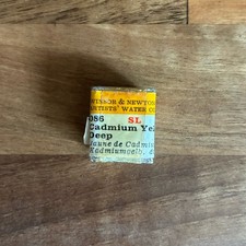 Winsor & Newton Artists’ Watercolour Paint Half Pan Cadmium Yellow Deep Vintage