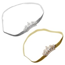 2Pcs Baby Girl Photo Prop Crown Headband Birthday Party Crown Headdress