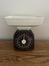 Vintage retro Krups Kitchen 5kg Food Scale brown white