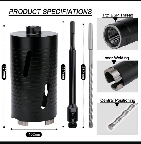Diamond core drill bit set - core,