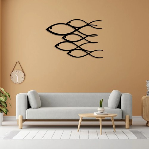 Fish metal wall art decoration - metal,