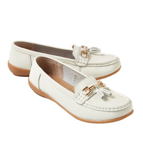 Ladies wide fit leather penny - wide,