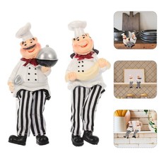 Counter Decorations for Kitchen Fat Chef Shelf Sitters with Dangling Legs