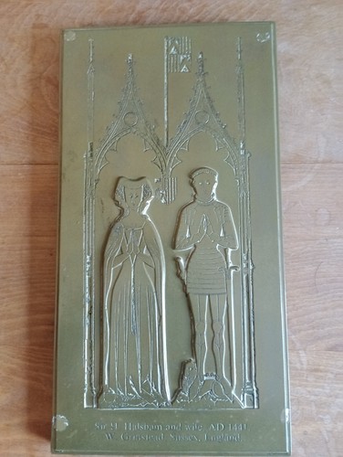 Brass rubbing plate sir - brass,