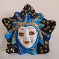 Vintage Blue Black Gold White