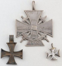 3 pcs ww1 WWI War period pendant WW2 German Iron Cross WWII Badge Award Germany