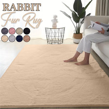 Large Rabbit Fur Rug Soft