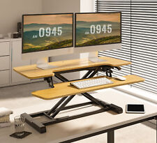 FLEXISPOT Standing Desk Converter 35'' Height Adjustable with Keyboard Tray