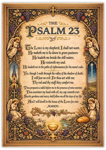 Psalm poster christian - psalm,