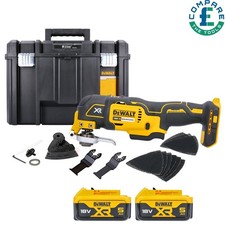 Dewalt DCS355N 18V Brushless MultiTool With Acc. + 2 x 5.0Ah Batteries & Case