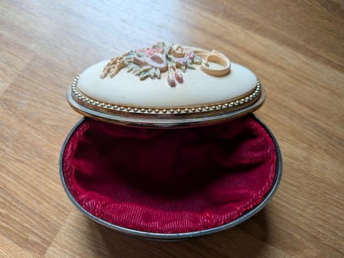 Vintage velvet lined metal - lined, and