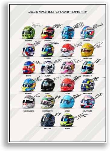 2026 formula drivers - 1, helmets