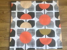 16” Cushion Cover Made W/ Orla Kiely Square Flower Coral & Tiny Stem Fabric New