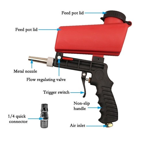 Air sandblasting gun - air,