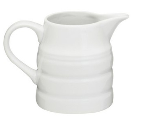 Churn jug white porcelain - white,