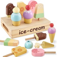 HERSITY Wooden Ice Cream Toys