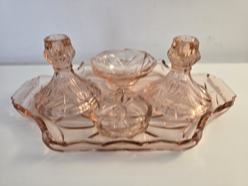 Vintage art deco pink glass - ​vintage,