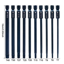 Compact Design 100mm Blue Torque Screwdriver Bit Set with Magnet Feature