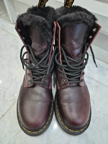 Martens burgundy fur serena - martens,