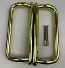 uPVC Fuhr Sliding Patio Door D Handle 90mm Inline Lever Pair GOLD Set 90PZ Dummy