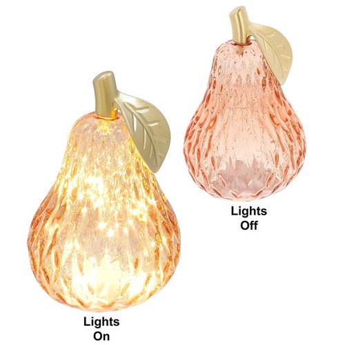 Led diamond cut glass pear - cut,