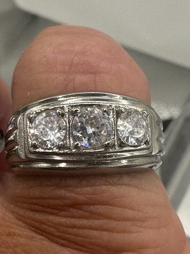 Mens silver signet pinky ring - silver,