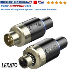 LEKATO Wireless Microphone Transmitter Receiver System 5.8GHz XLR Plug On 100FT