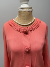 Luisa SPAGNOLI Vintage Women's Coral Cardigan. Size L , Viscose