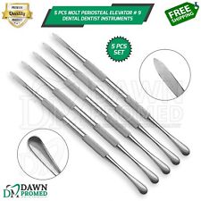 5 Pcs Molt Periosteal Elevator # 9 Double Ended Allen Dental Inst German Grade