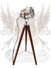 Vintage Floor Lamp Spotlight Wooden Tripod Lamp LED Light Theatre Home Decor
