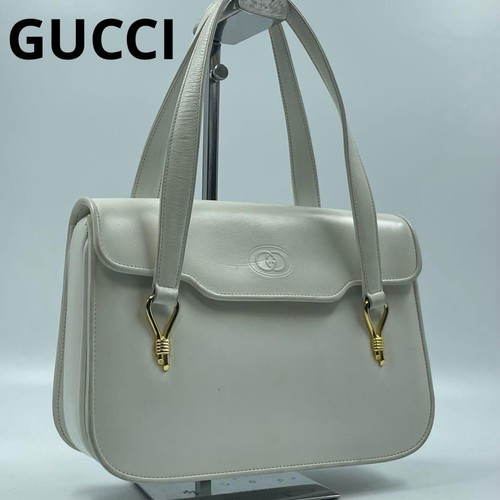 Gucci handbag leather white - gucci,