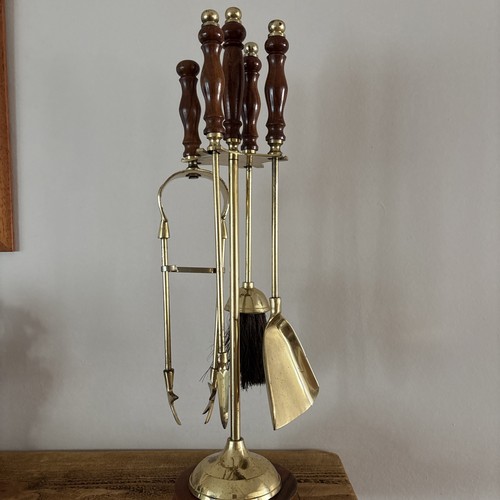 Vintage brass wood - vintage, fireplace