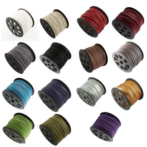 Suede cord with imitation - with,