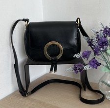 Ted Baker Trinett Black Leather Statement Ring Shoulder Crossbody Bag
