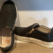 ASH BLACK LEATHER CROC