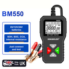 BM550 Car Battery Tester 6V 12V 24V 100-2000 CCA 2Ah-220Ah Detect AnalyzerTool
