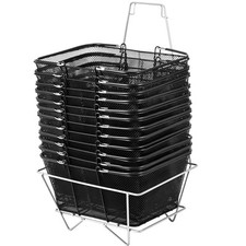 Uimoso Mesh Shopping Baskets with Handles Metal Shopping Basket 12PCS Portable