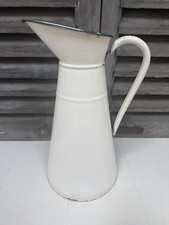 Vintage French White Enamel