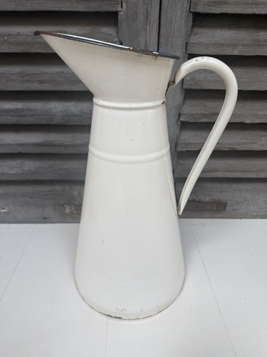 Vintage french white enamel - white,
