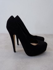 Carvela Kurt Geiger Womens High Heels Size Uk 3 Eu 36 Black Shoes VGC 