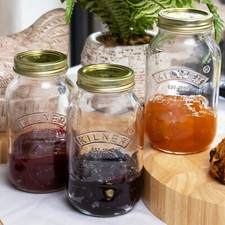 Set of 3 Large 1 Litre Kilner