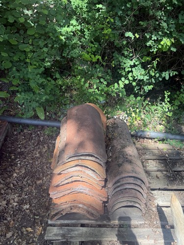 Reclaimed house roof tiles - house, job